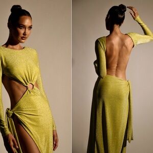 Beautiful green gown worn once meshki